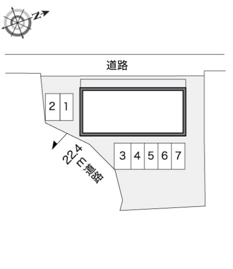 レオパレスハピネス米倉 駐車場