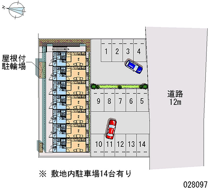 レオパレスパーシモン 月極駐車場