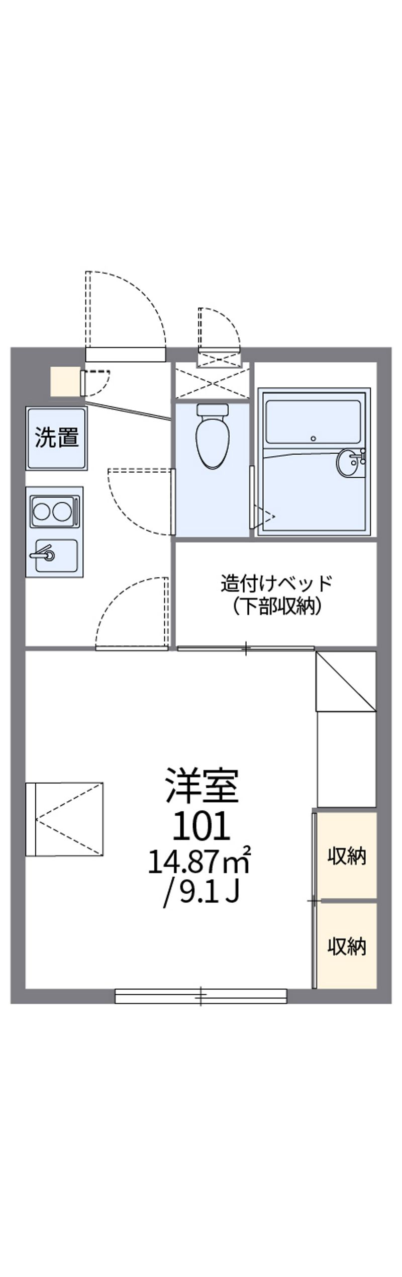 レオパレスカリーハイツ 間取図