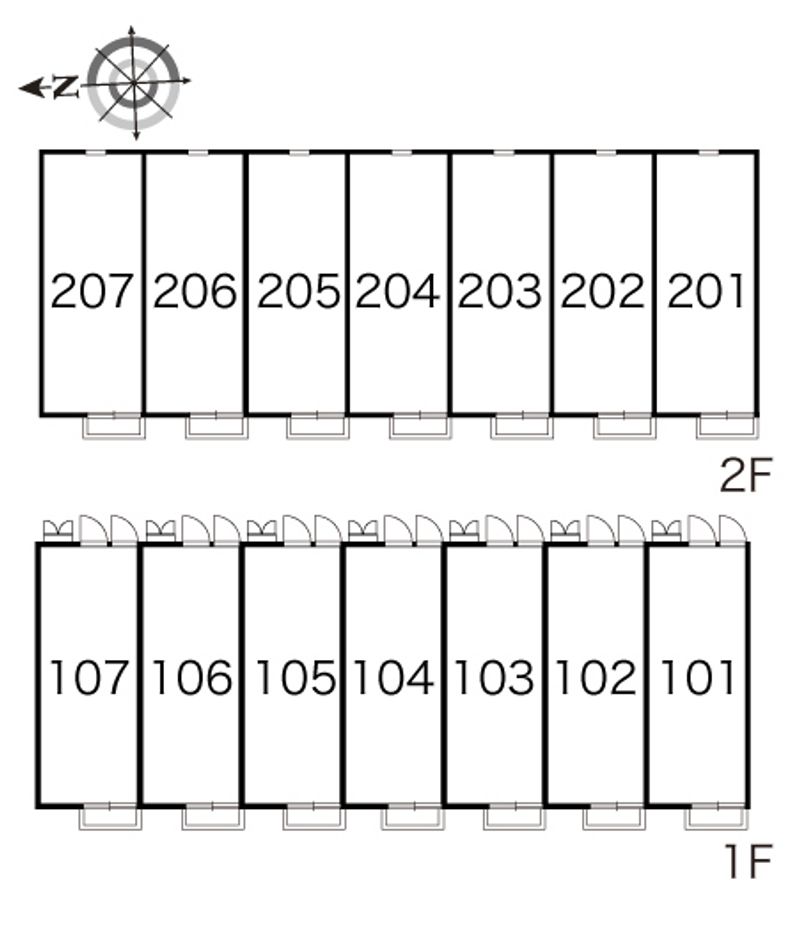 レオパレスシェロスⅡ 間取配置図
