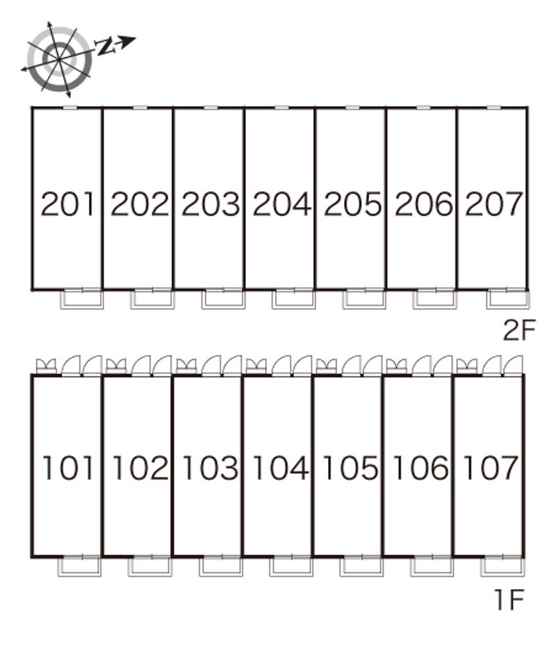 レオパレス枸橘 間取り配置図