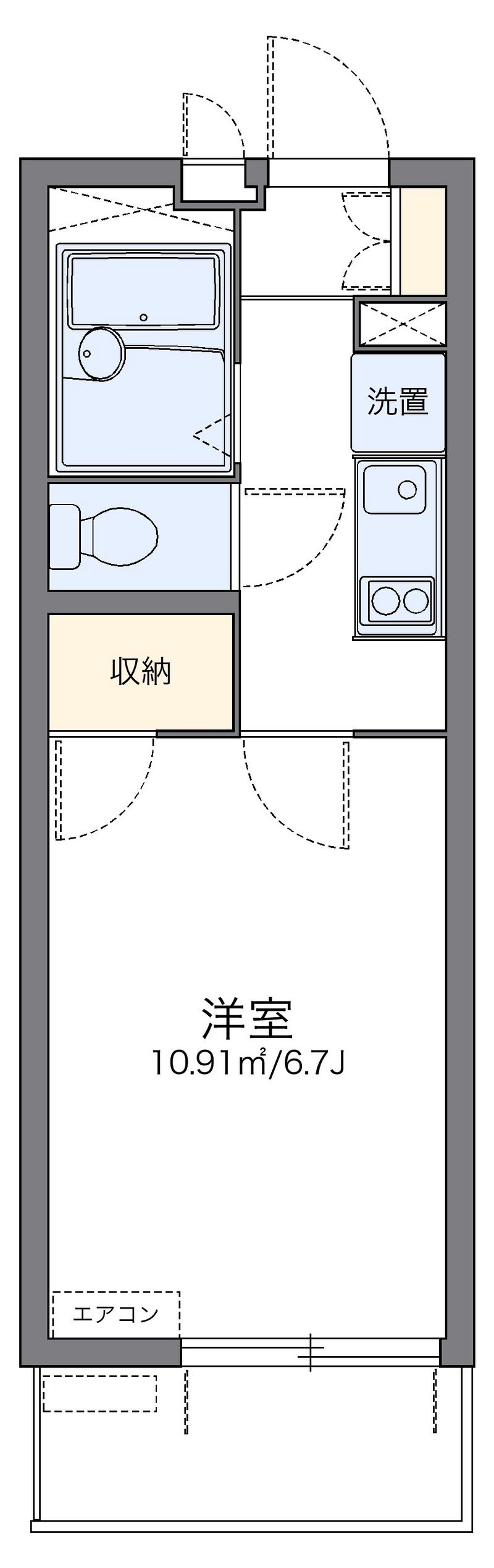 レオパレスグリーンフラットＦ 間取図