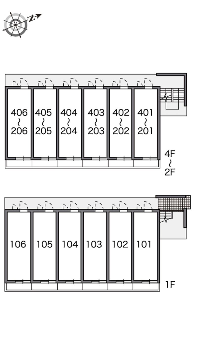 レオパレスボンエルフ豊橋 間取配置図