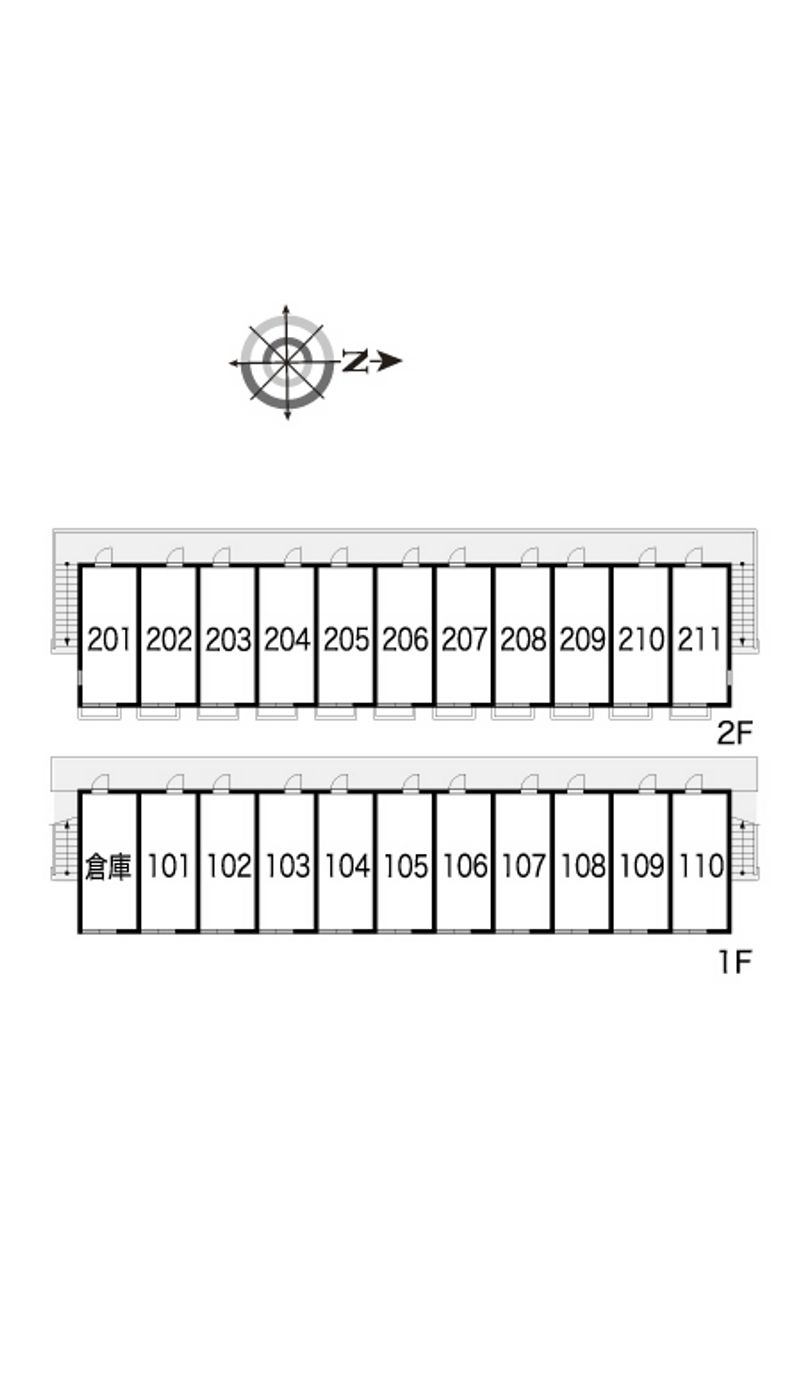 レオパレスウィステリアＣ 間取配置図