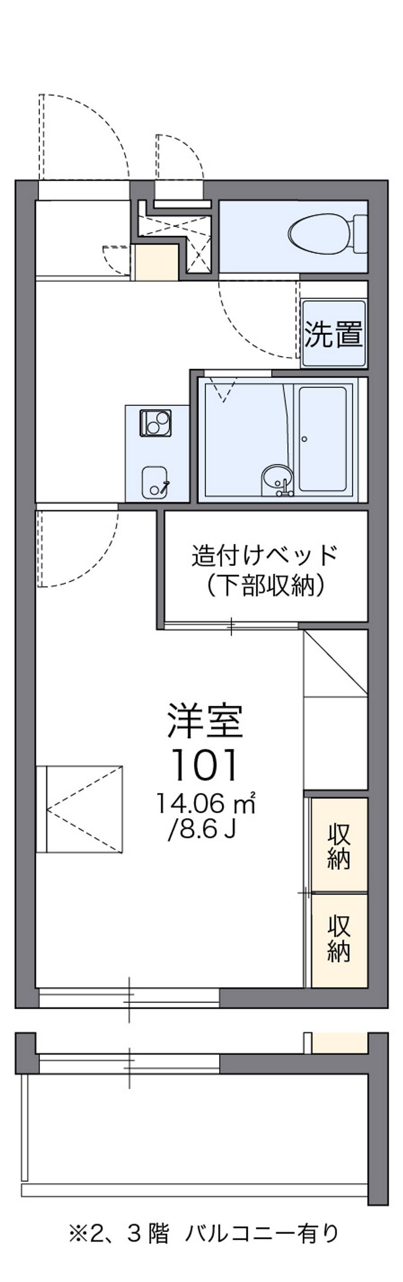 レオパレスラフィネ　丸山 間取図