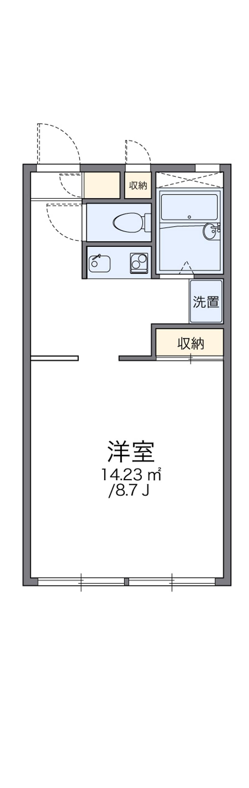 レオパレス神田 間取図