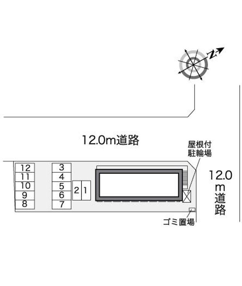 レオパレス北野台４５ 配置図