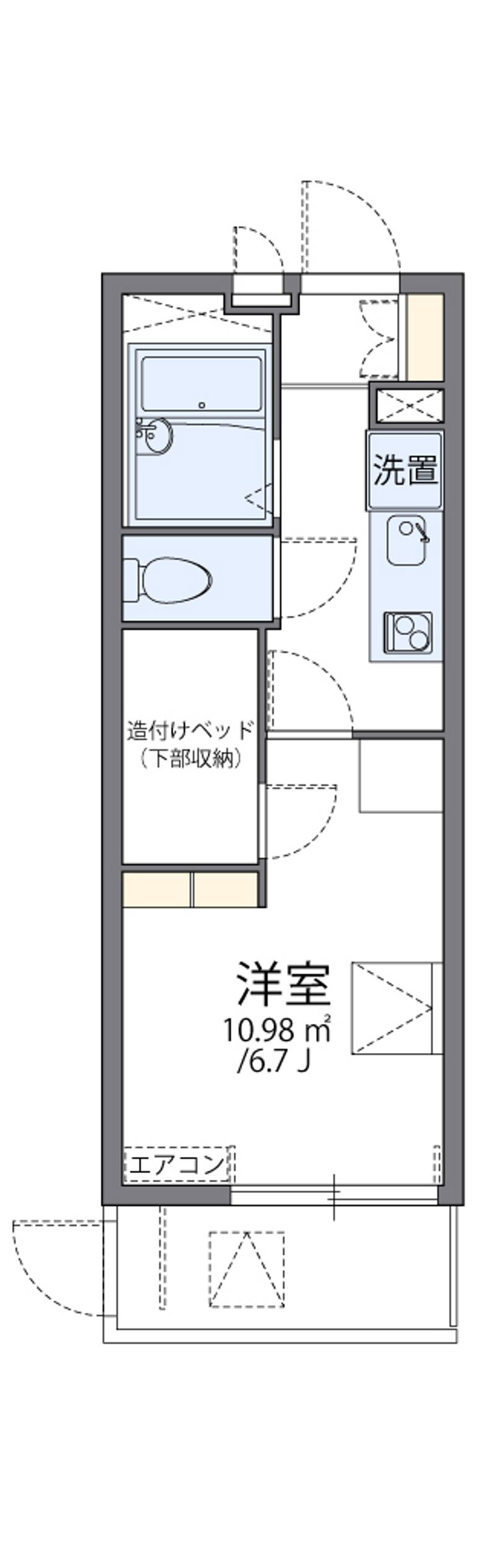 レオパレス森ノ宮中央 間取図