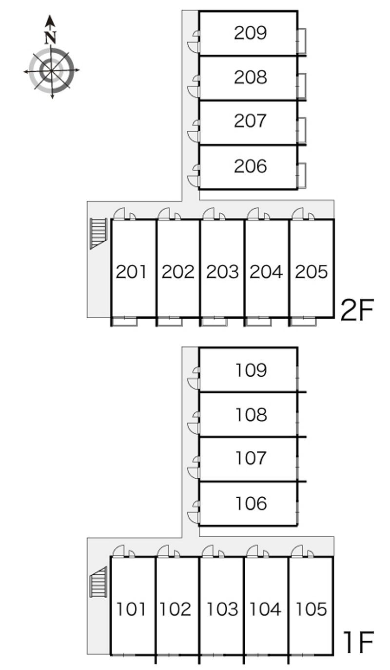 レオパレスウールジー 間取配置図