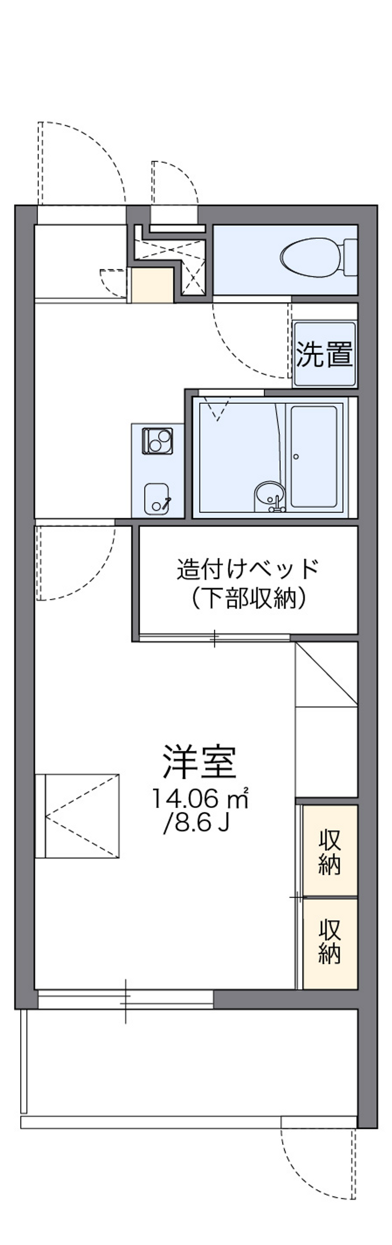 レオパレスわかば 間取り