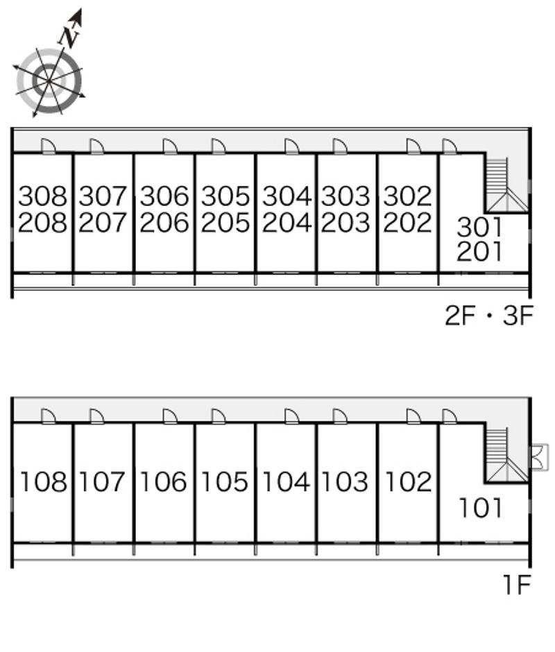 レオパレスエンプレッサー 間取配置図