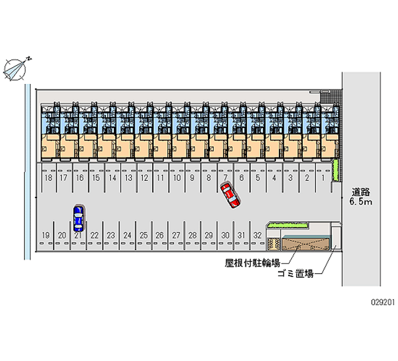 レオパレスさくらい 月極駐車場