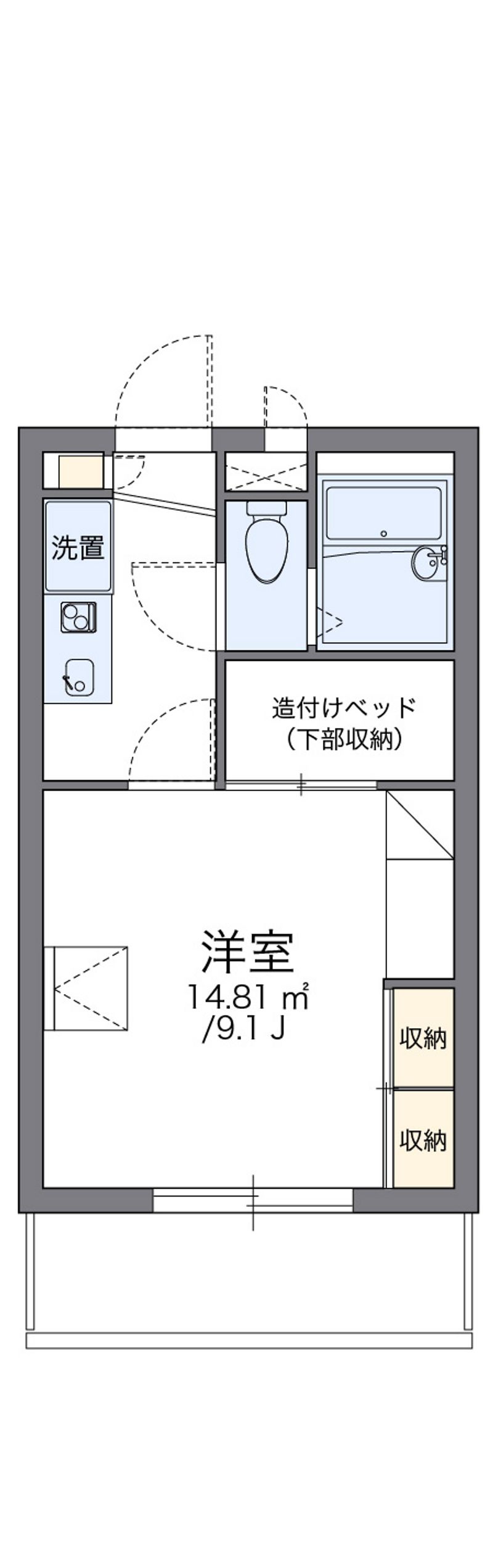 レオパレスかみどう 間取図