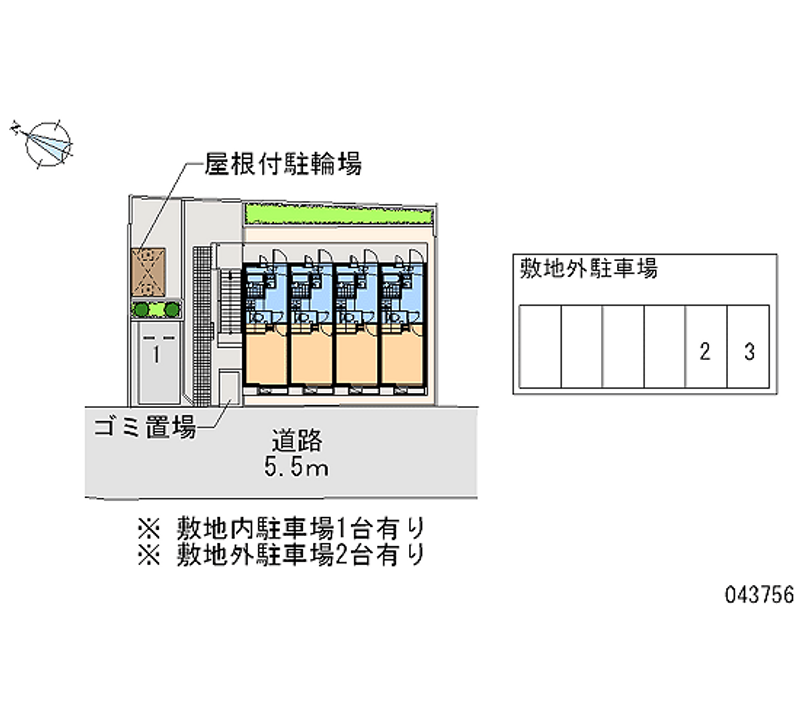 レオパレス諏訪　ｙａｎａｇｉ 月極駐車場