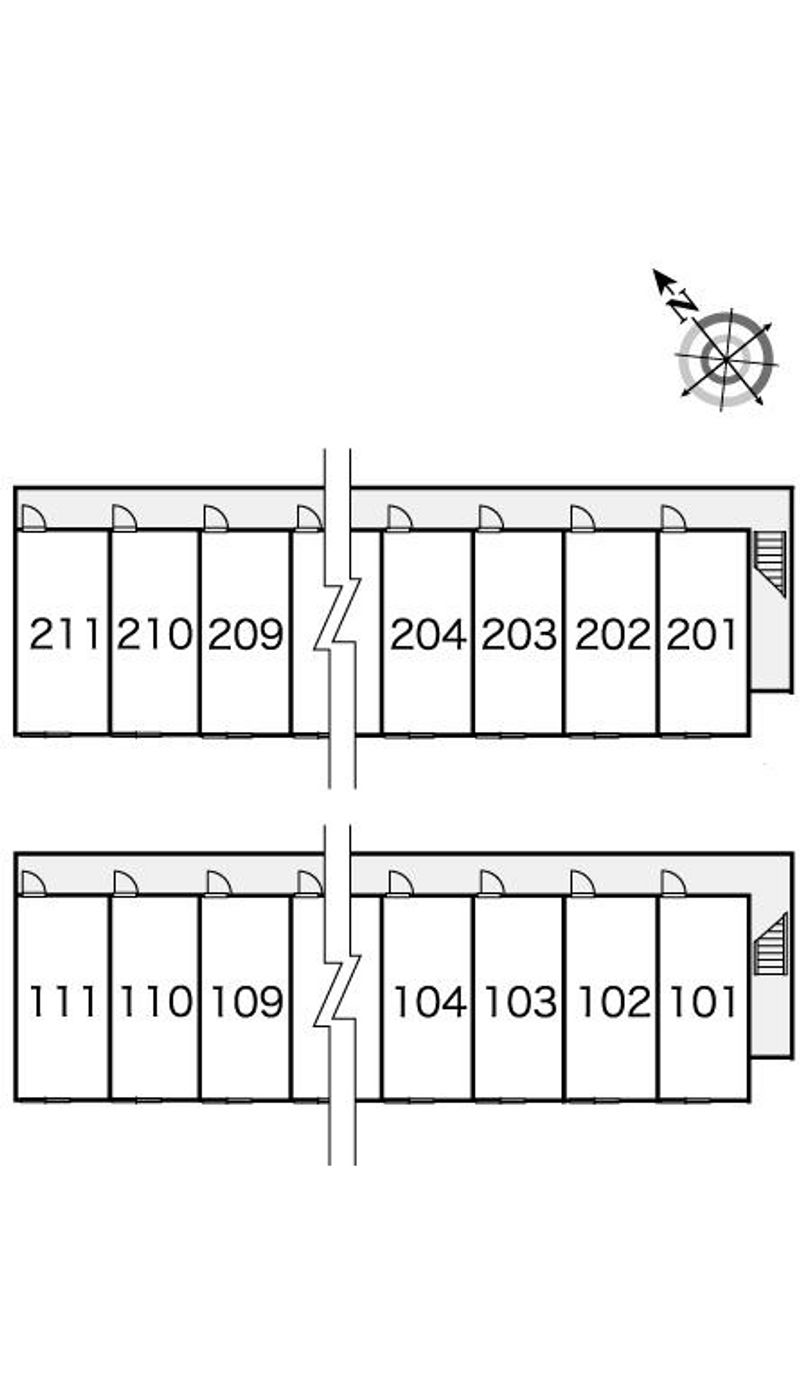 レオパレスプラータⅠ 間取配置図