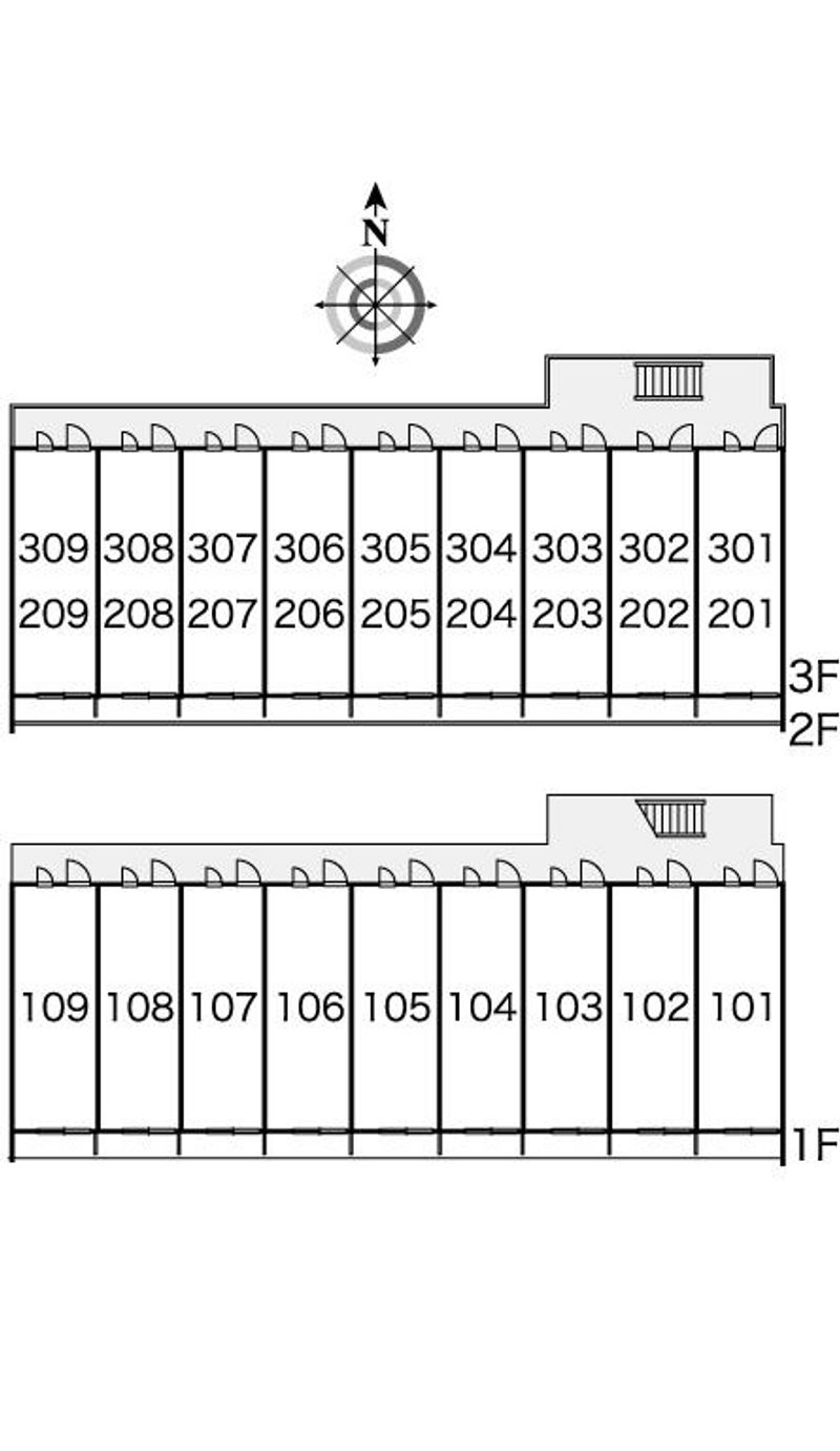 レオパレスアルファード 間取配置図