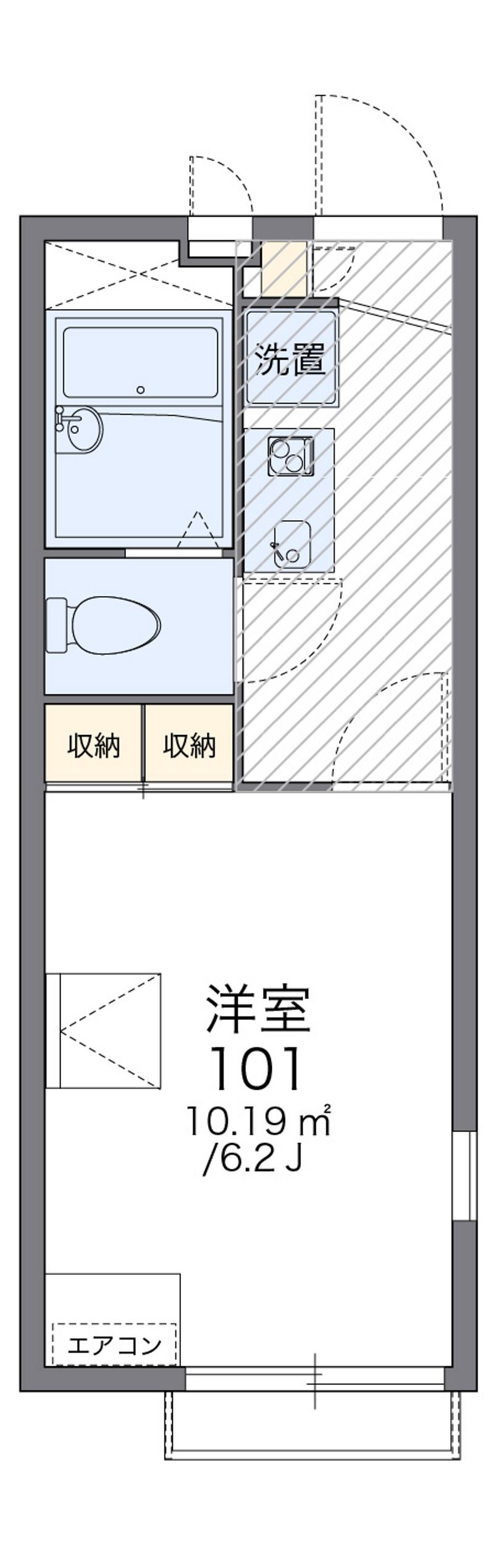 レオパレスフォレ長沼 間取図
