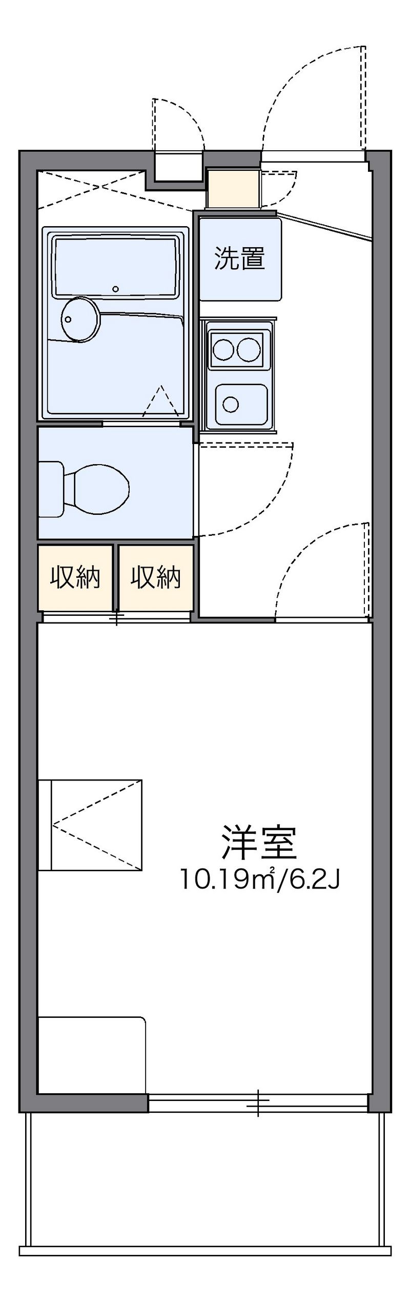 レオパレスバリオクラーロ 間取図