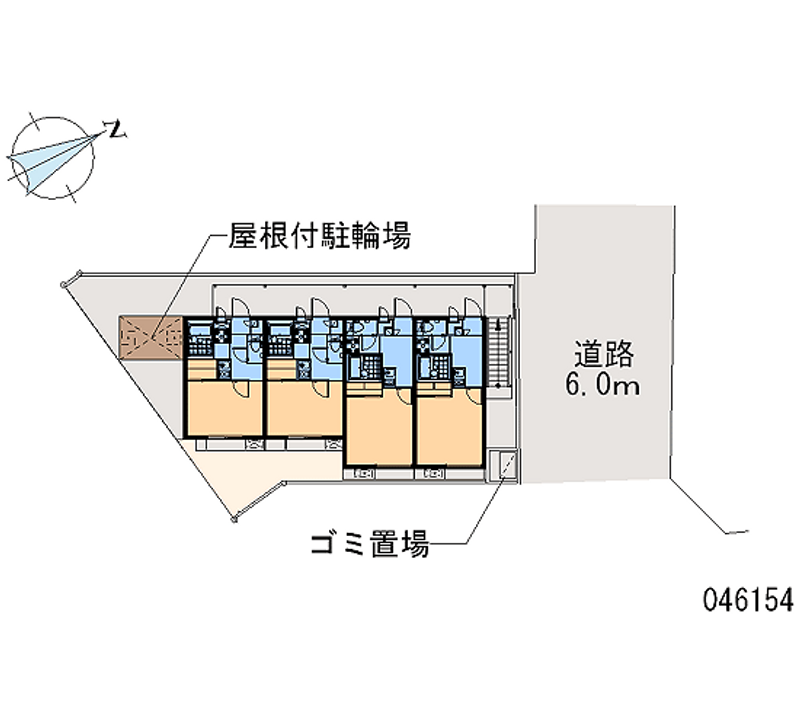 レオパレスハナテン２番館 区画図