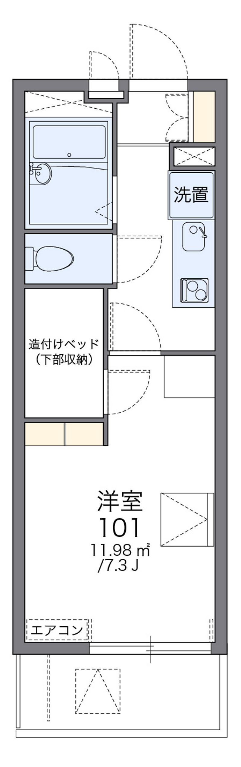 レオパレス隼Ⅳ 間取図