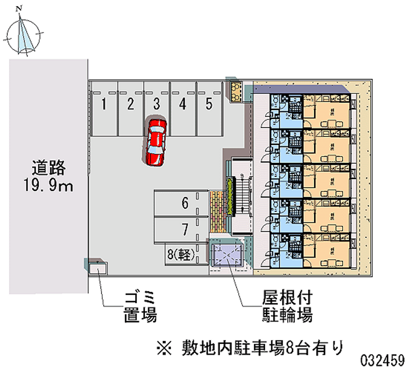 レオパレスＢＵＮＲＯＫＵ 月極駐車場