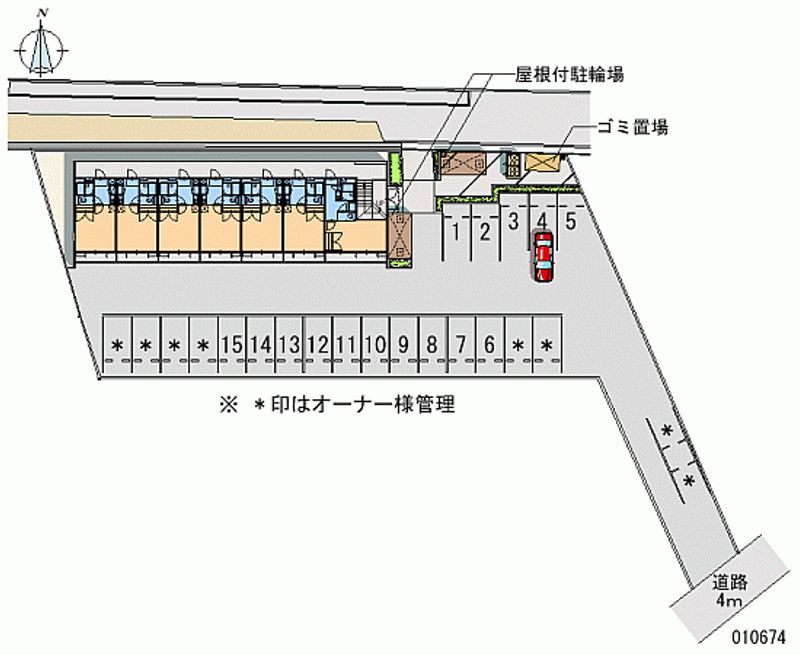 レオパレスサンフラワー 月極駐車場