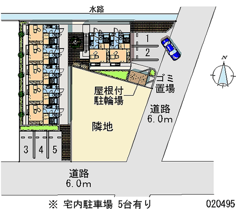 レオパレスエクレール 月極駐車場