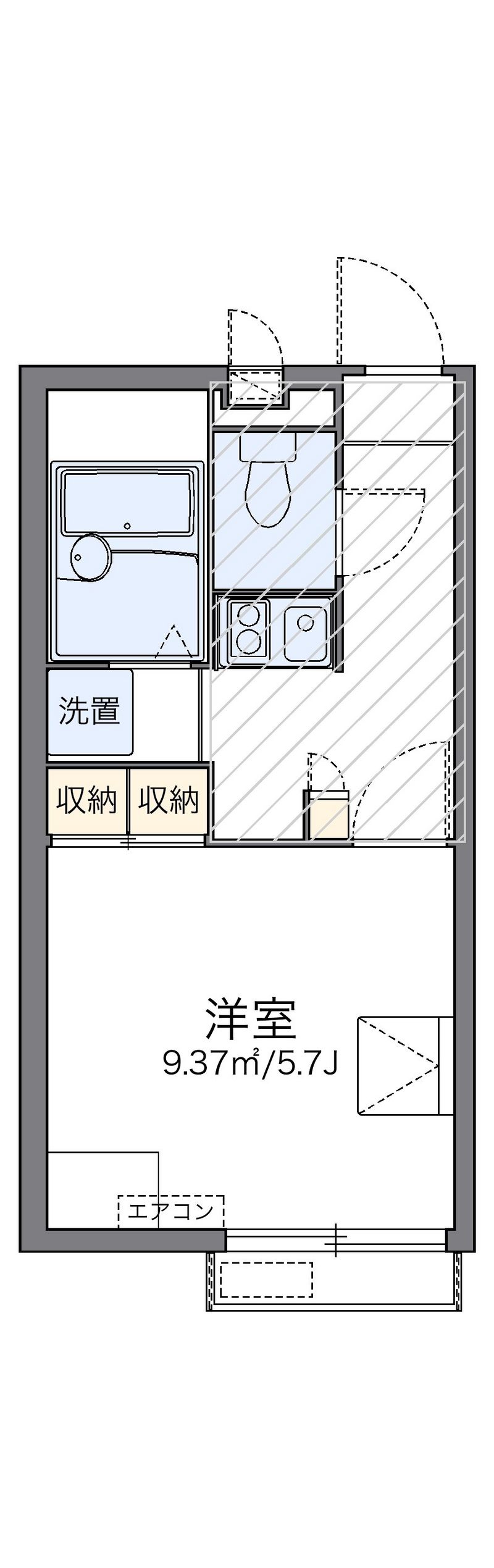 レオパレス八景 間取図