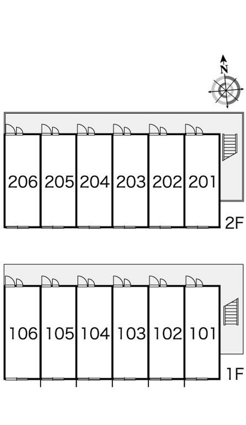 レオパレスアルブルⅠ 間取り配置図