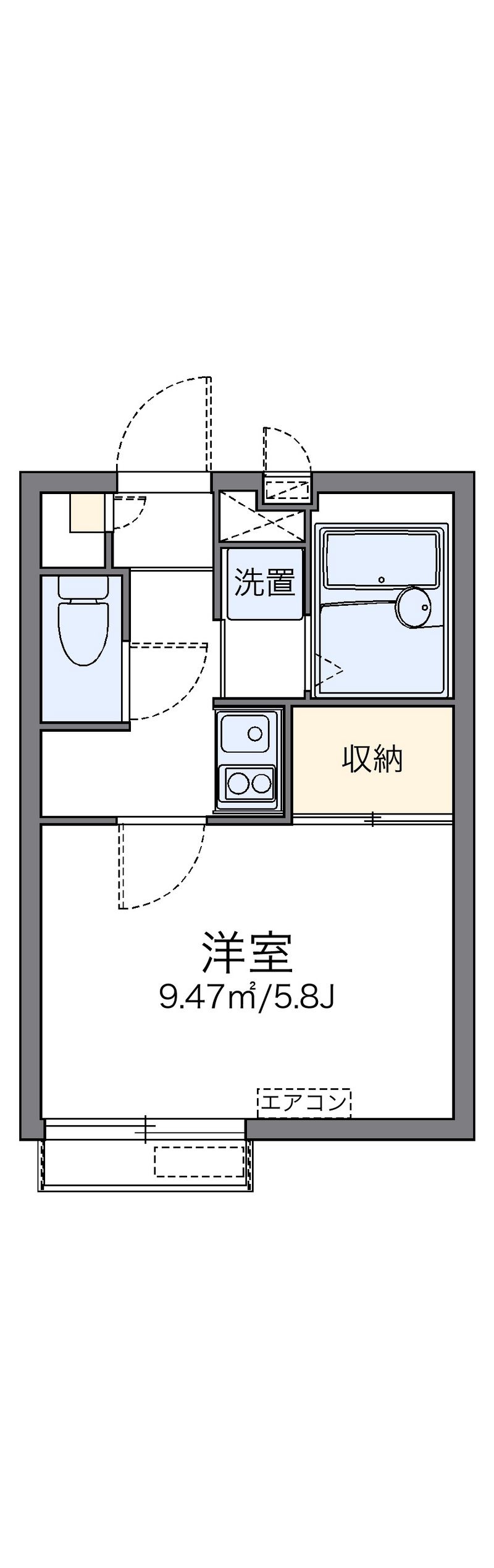 レオパレスメゾン錦 間取図
