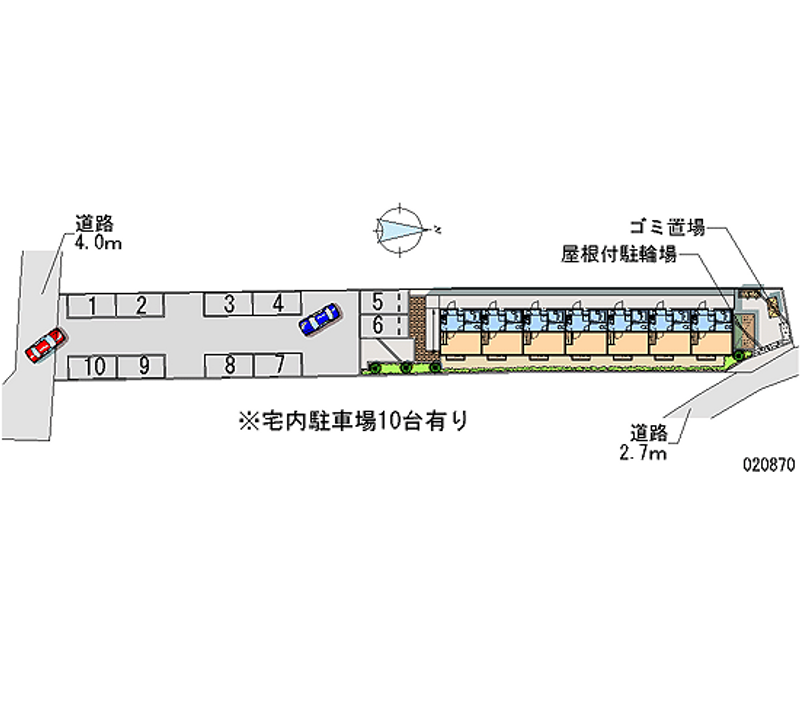 レオパレスネレイドⅢ 月極駐車場