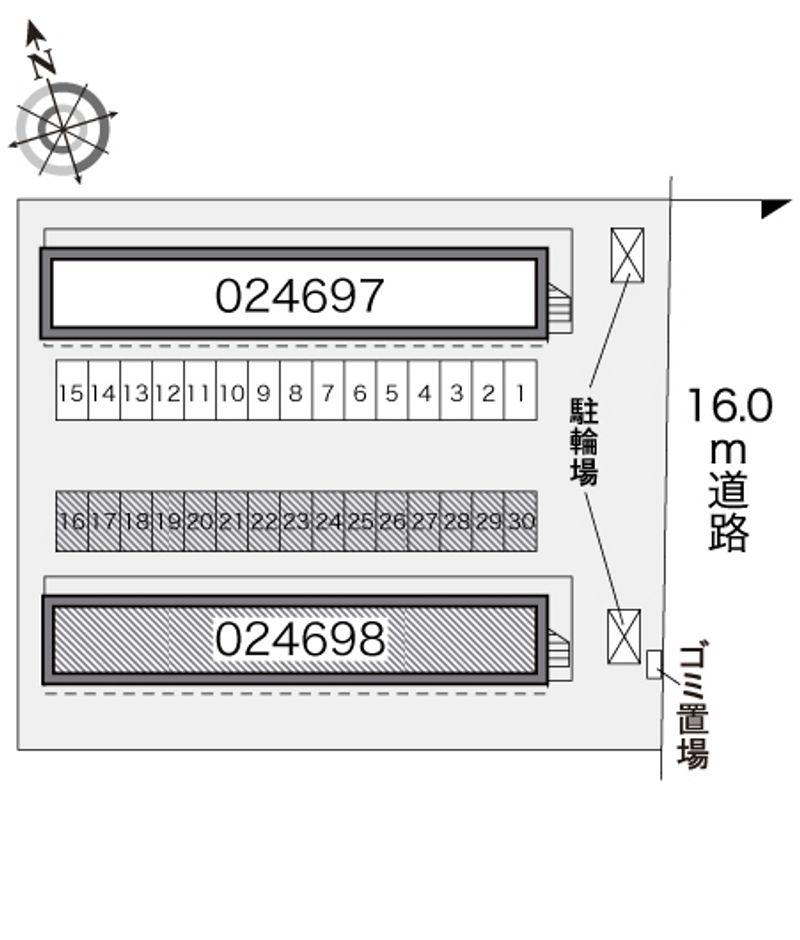 レオパレスフィリアＢ 配置図
