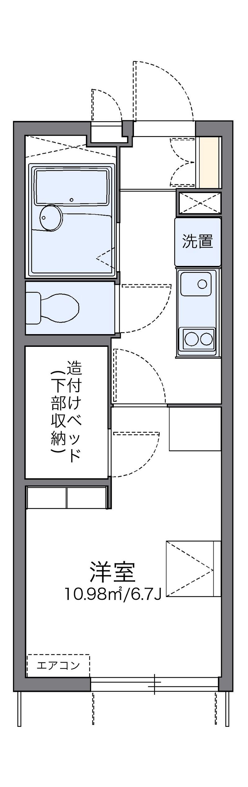 レオパレス広白岳 間取図