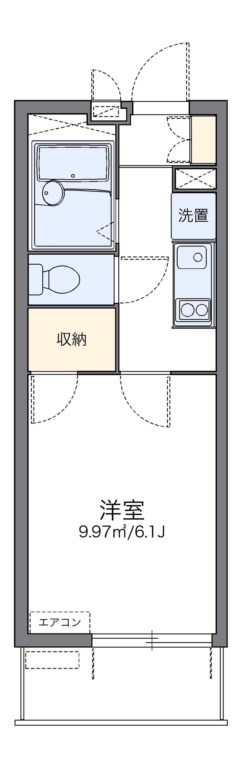 レオパレス中川Ⅱ 間取図