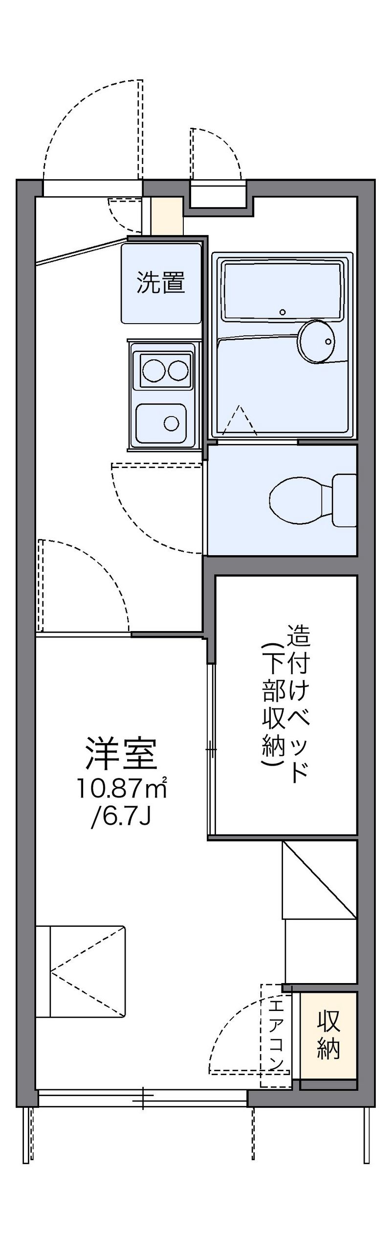 レオパレス野崎通Ｂ 間取図