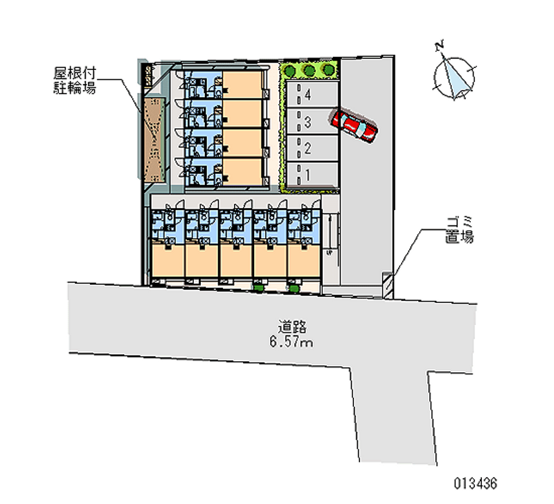 レオパレスシェル・ブラン久地 月極駐車場