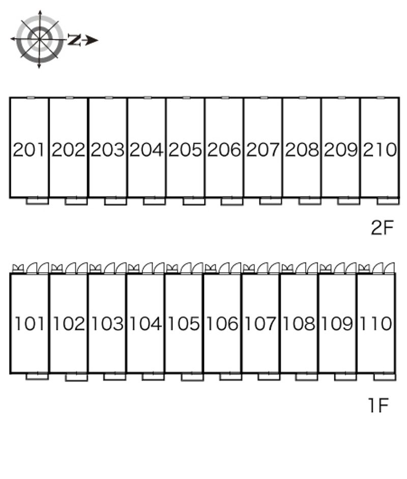 レオパレスいわさき 間取配置図