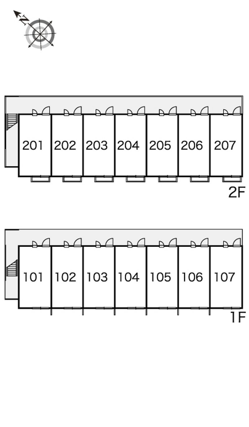 レオパレスルーエ島根 間取り配置図