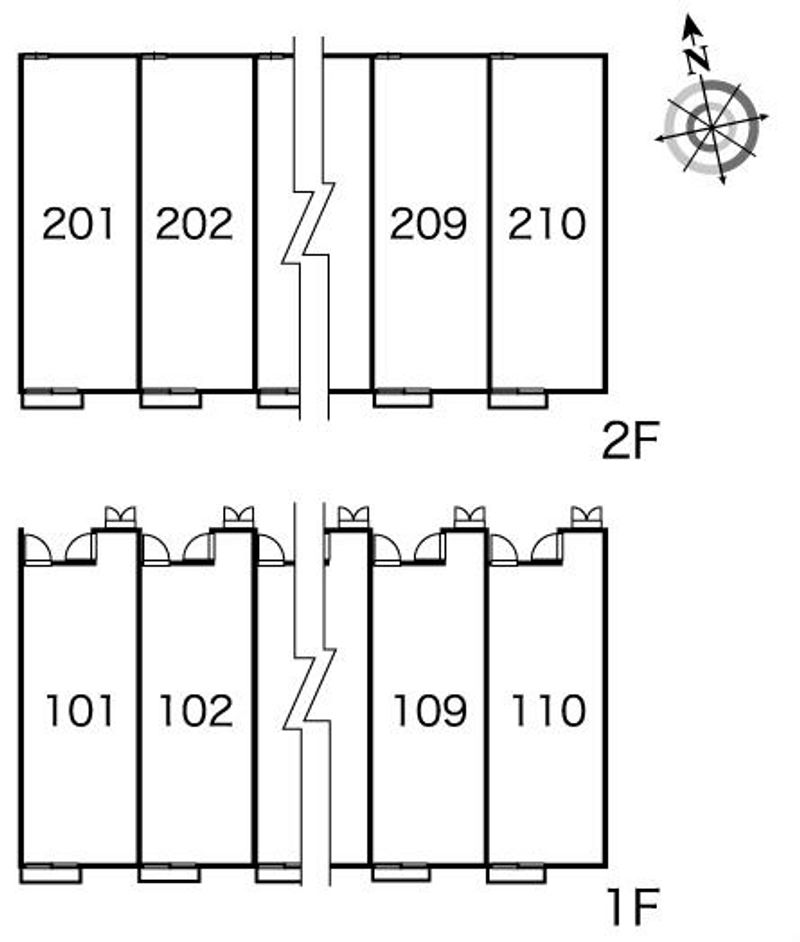レオパレスメルヴェーユ 間取配置図