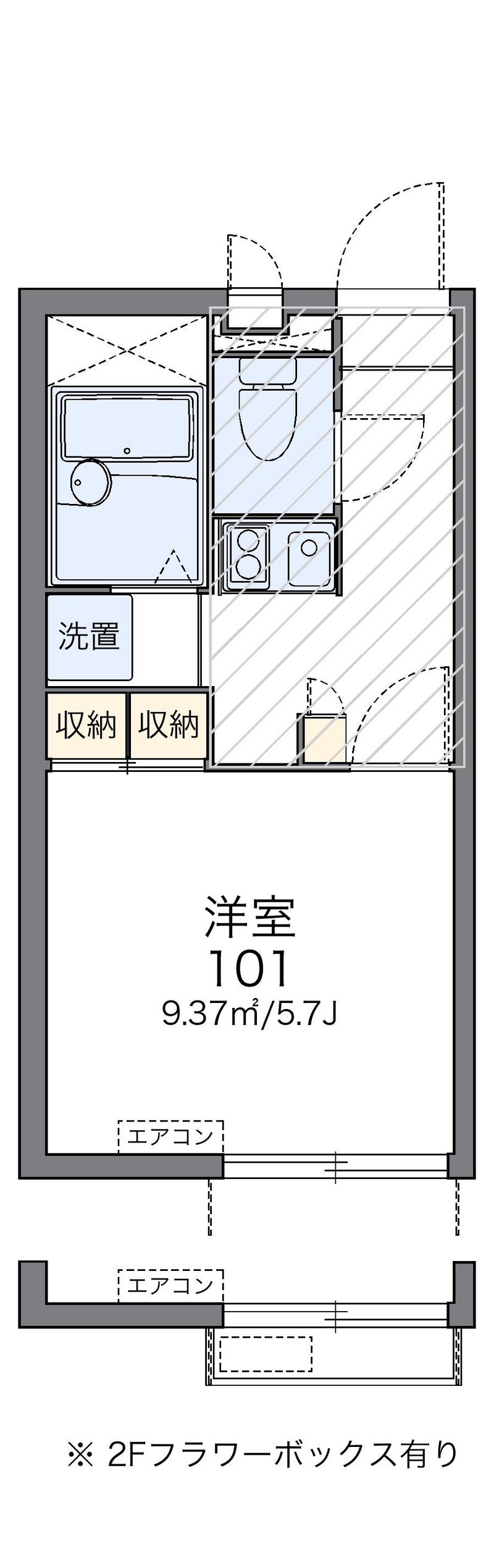 レオパレスヴァンベールⅠ 間取図