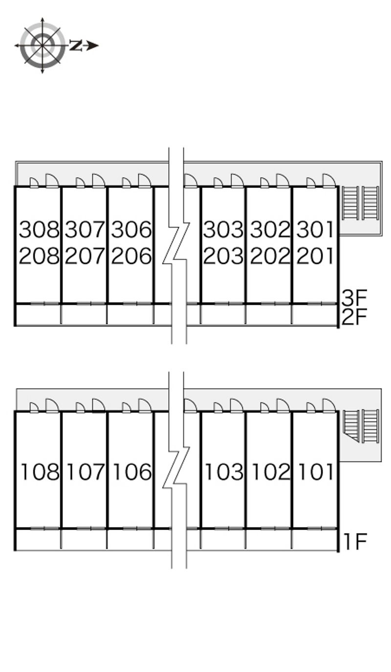 レオパレス山﨑８８ 間取配置図