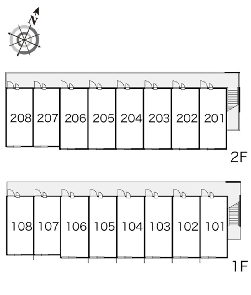レオパレスＭＩＲＥ　Ⅱ 間取り配置図