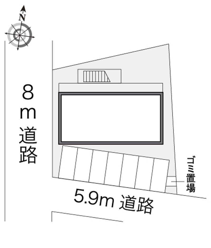 レオパレスレジデンス山崎 配置図
