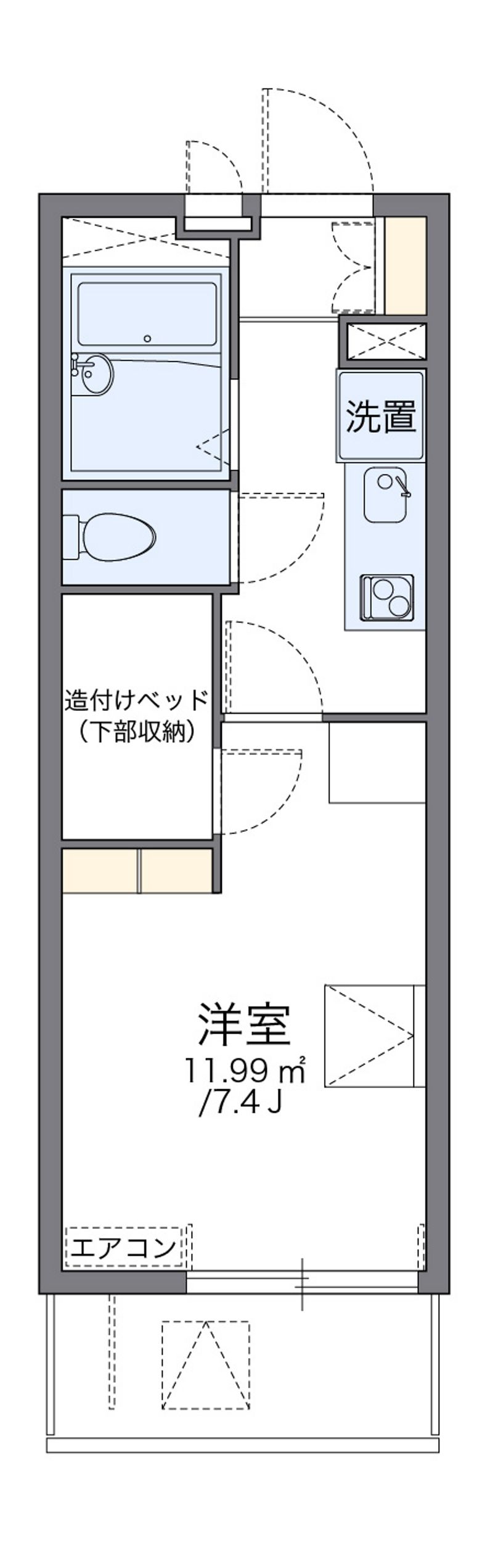レオパレス鳴尾Ａ 間取図