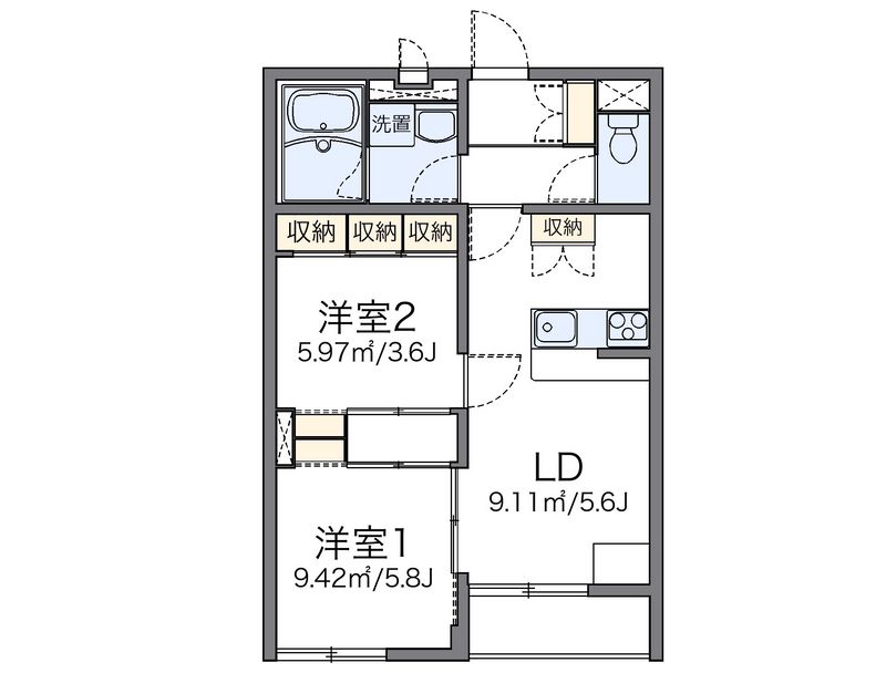 レオパレス大楽寺 間取図