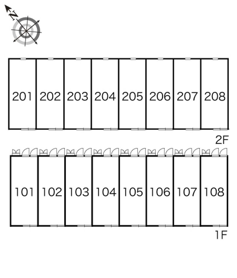 レオパレスヤマタケＡ 間取配置図
