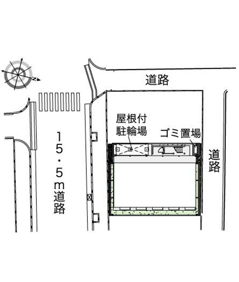 レオパレス二条駅前 配置図