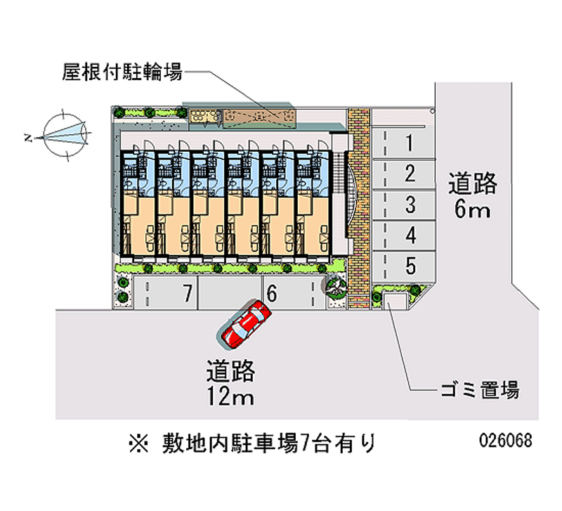 レオパレスエクレール　石浜 区画図