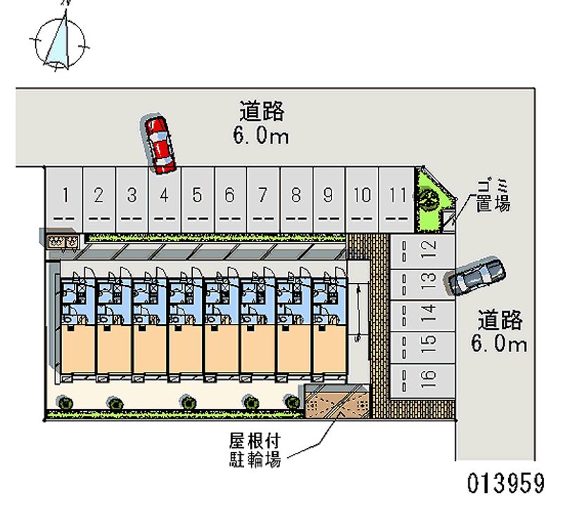 レオパレスＧＲＥＥＮＶＩＥＷⅢ 月極駐車場