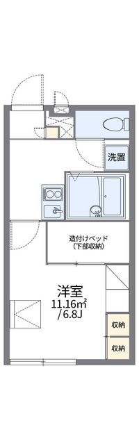 レオパレスフォレストコート大井 間取り図